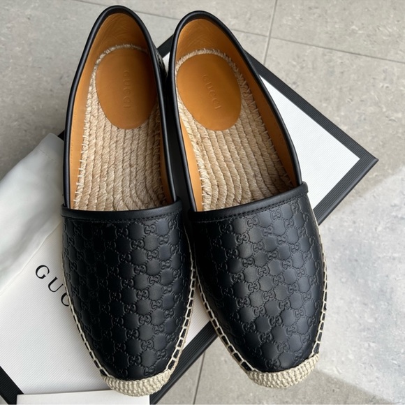 Gucci Leather Espadrilles Microguccissima Soft - Picture 3 of 12